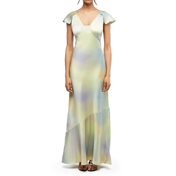 WeWoreWhat Lace Midi Slip Dress in Color Watercolor Size 4 - Picture 6 of 9